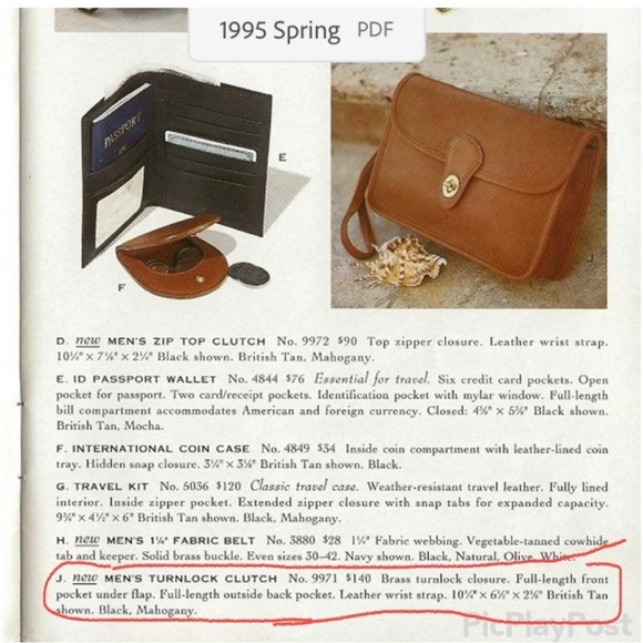 New, 90s Vintage Coach international leather coin case, British Tan - Picture 2 of 6